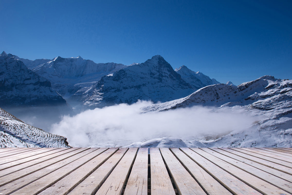 3-piece-aluminium-print-sun-terrace-in-the-swiss-alps