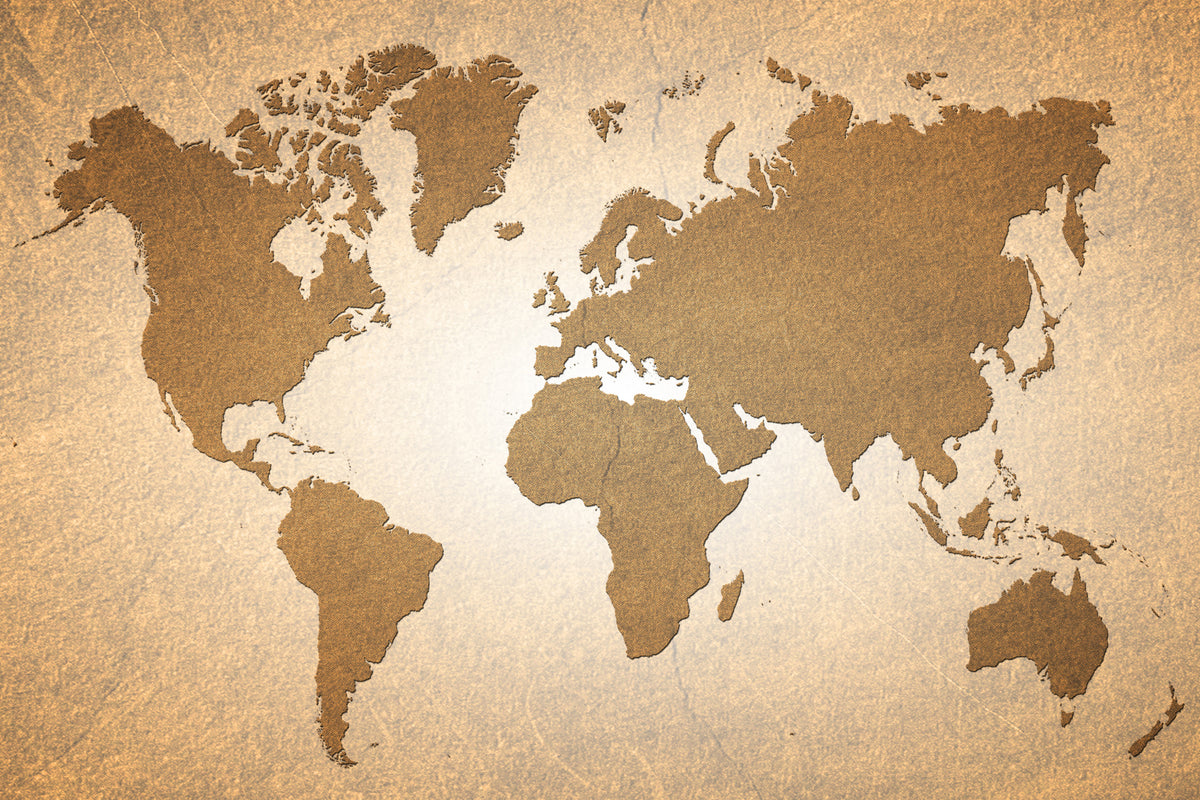 3-piece-aluminium-print-map-of-the-world-in-vintage