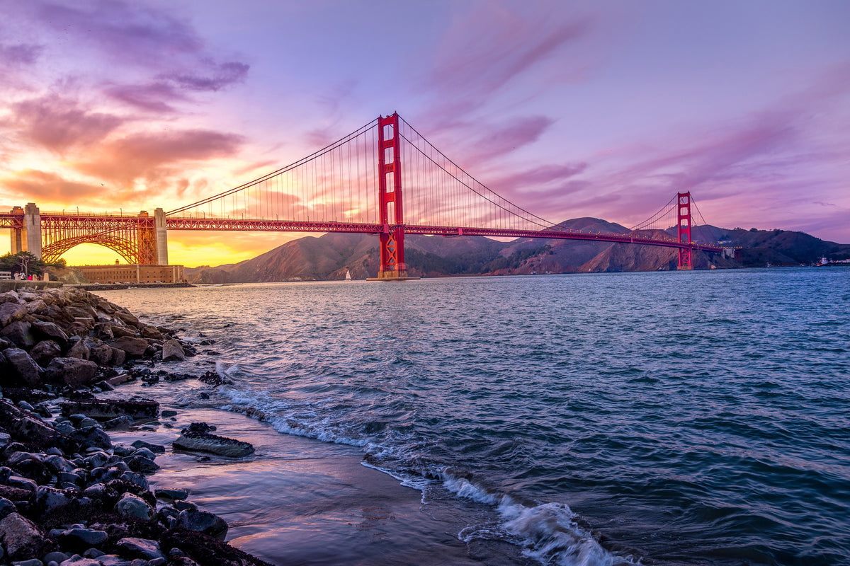 3-piece-canvas-print-golden-gate-in-the-evening