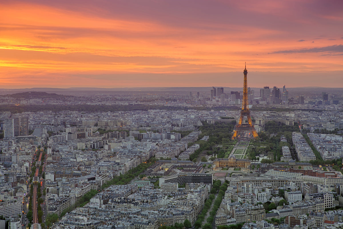 modern-3-piece-aluminium-print-paris-skyline-at-sunset