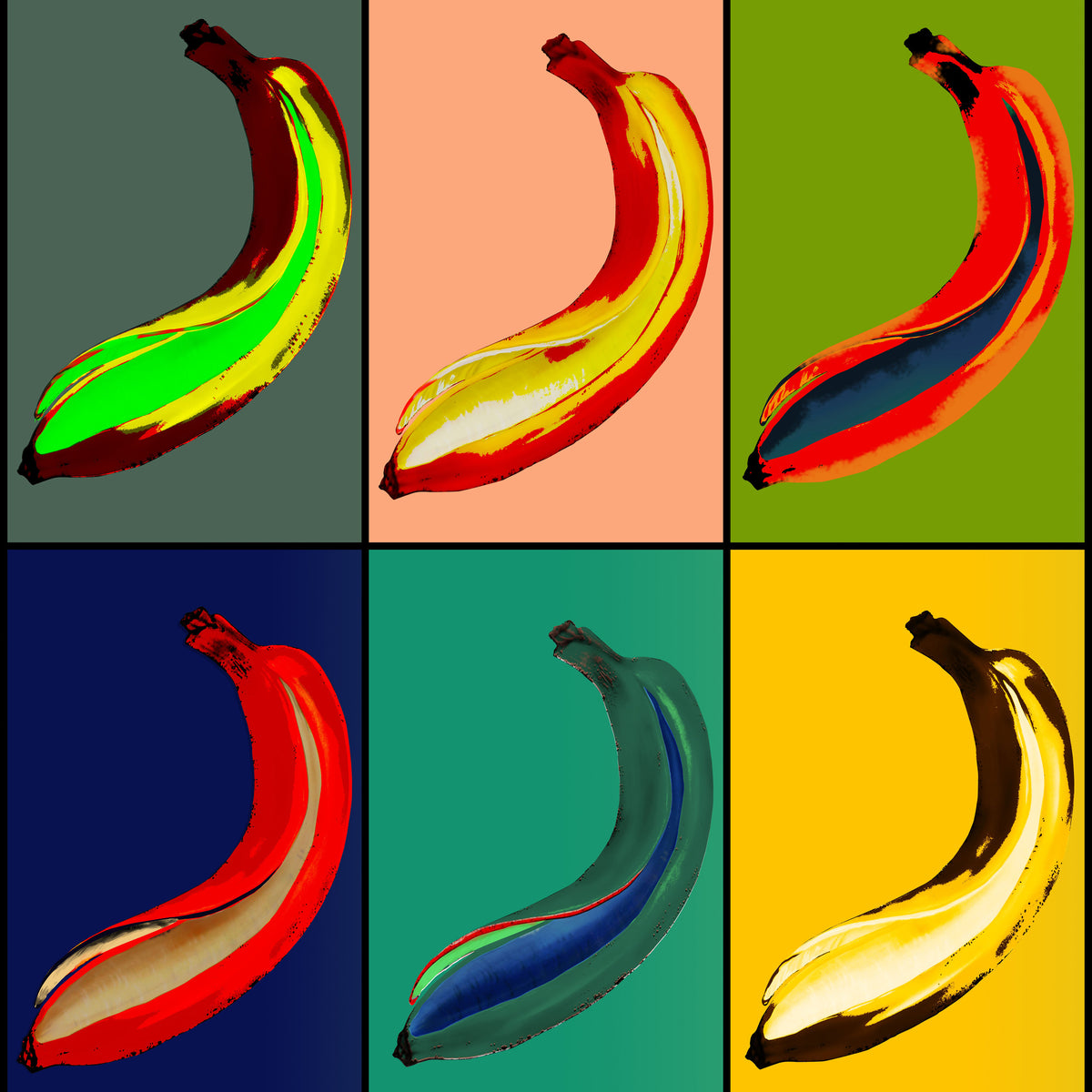 9-piece-acrylic-print-colorful-bananas