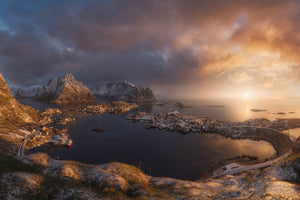 3-piece-canvas-print-sunrise-over-reine