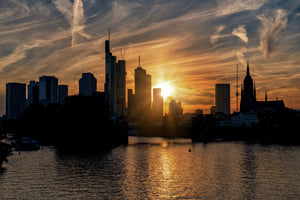 aluminium-print-sunset-on-the-skyline