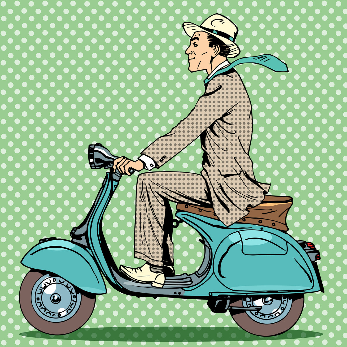 4-piece-aluminium-print-pop-art-vespa-driver