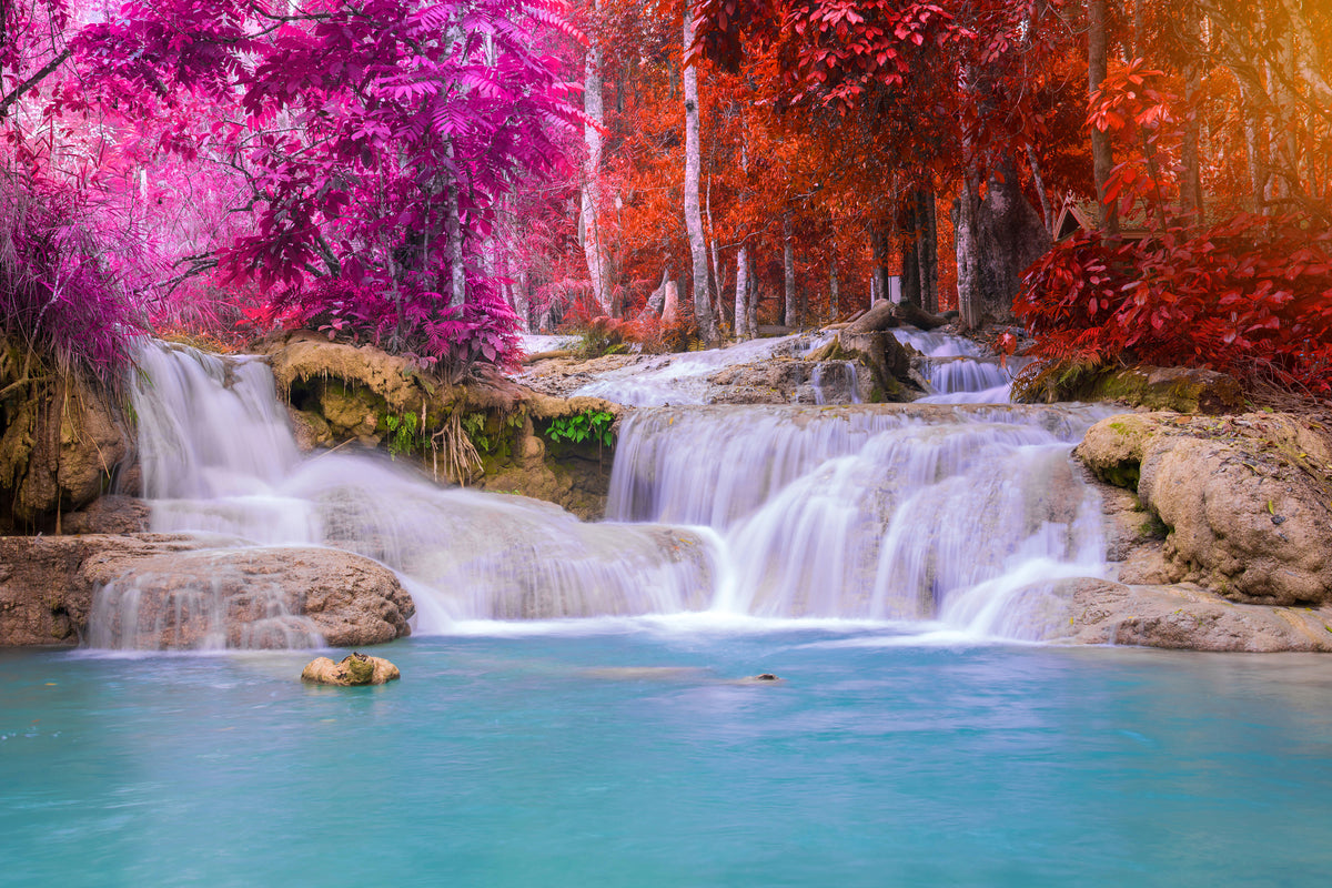 3-piece-aluminium-print-paradisiacal-waterfall