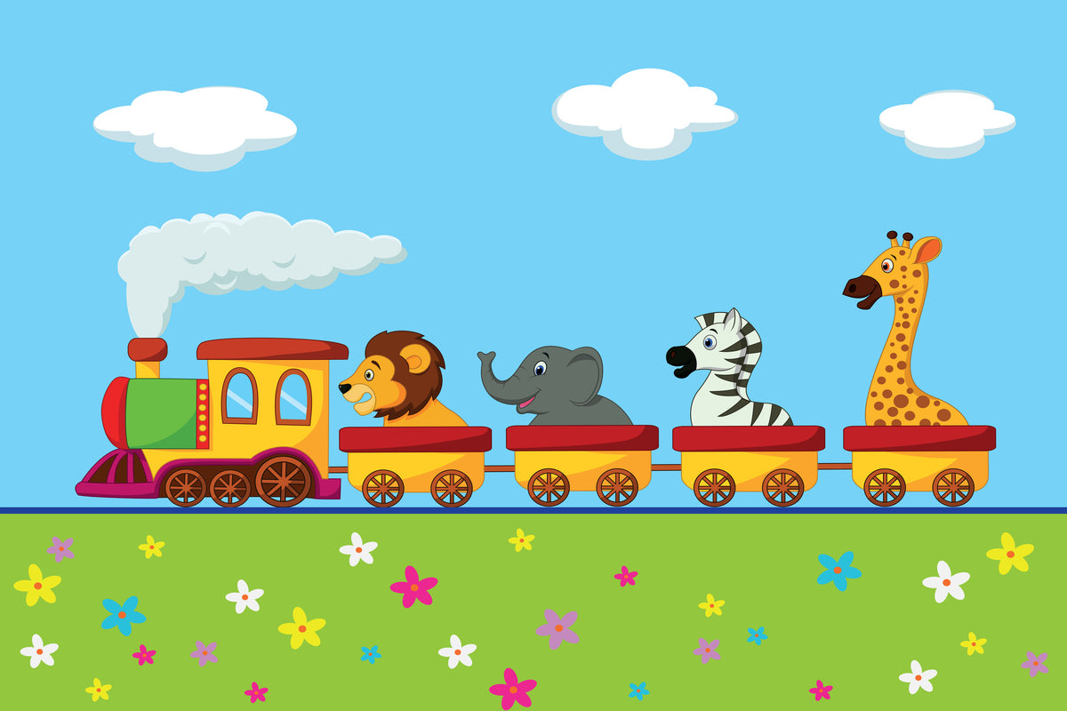 3-piece-canvas-print-animal-train