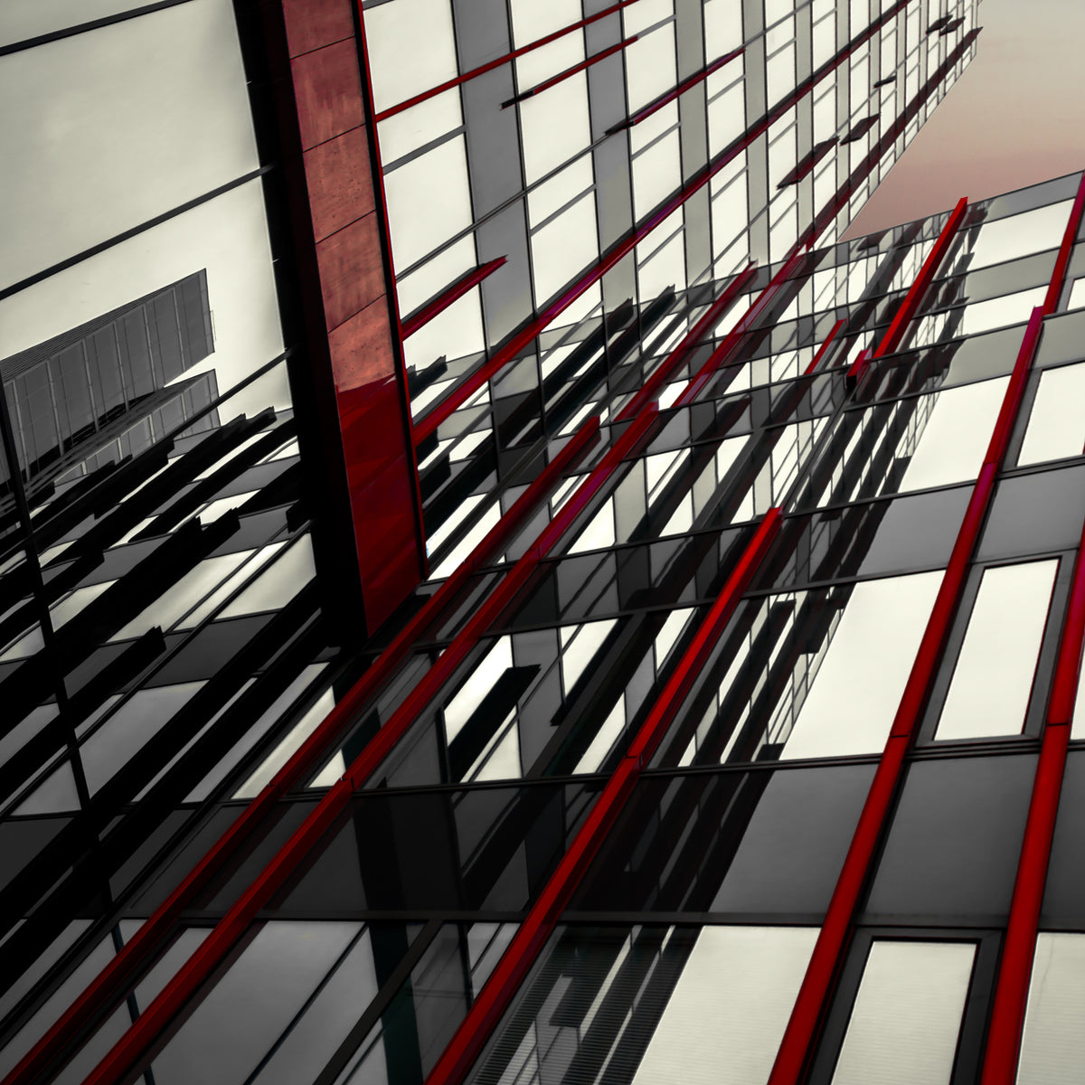 4-piece-aluminium-print-red-lines