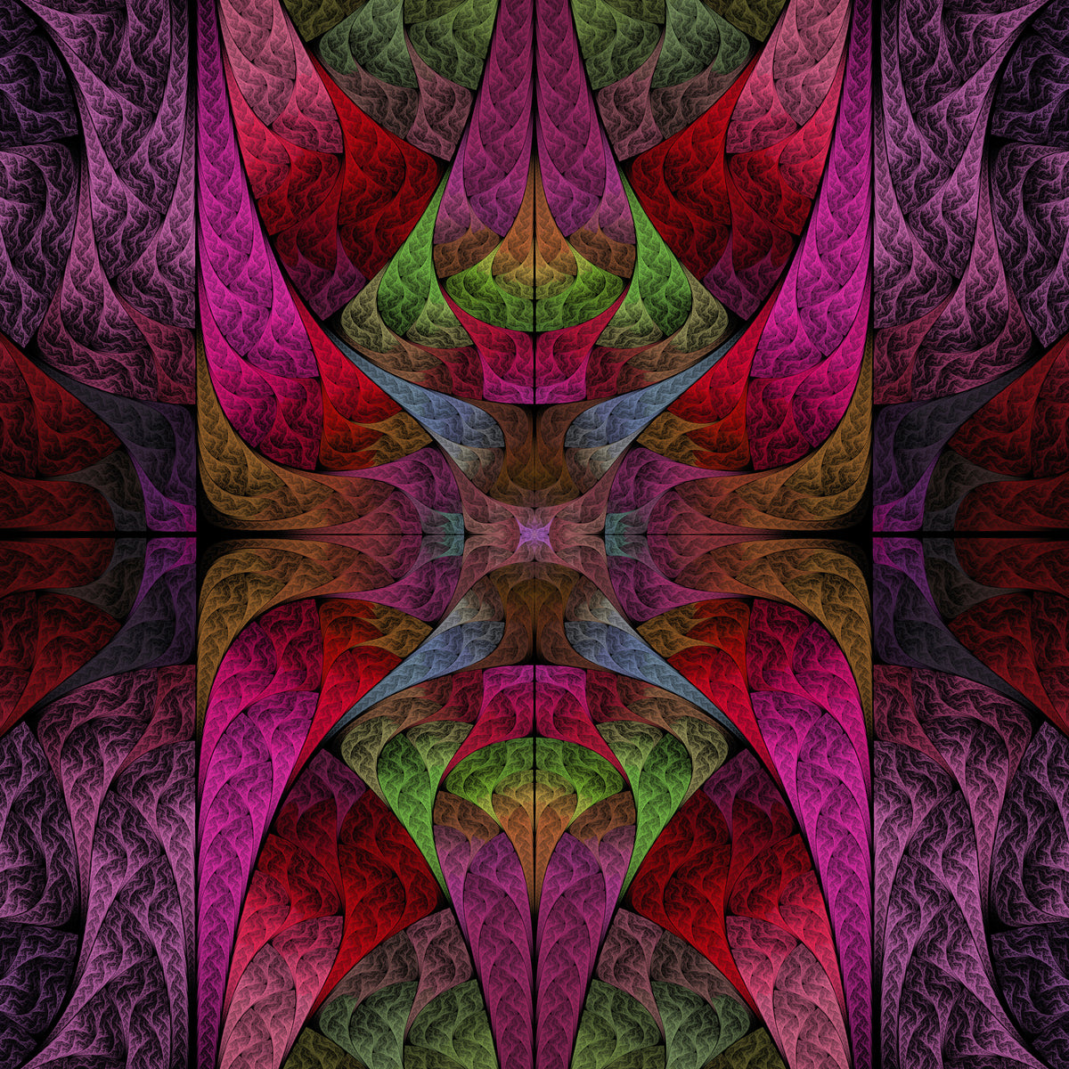 4-piece-canvas-print-fraktally-pattern