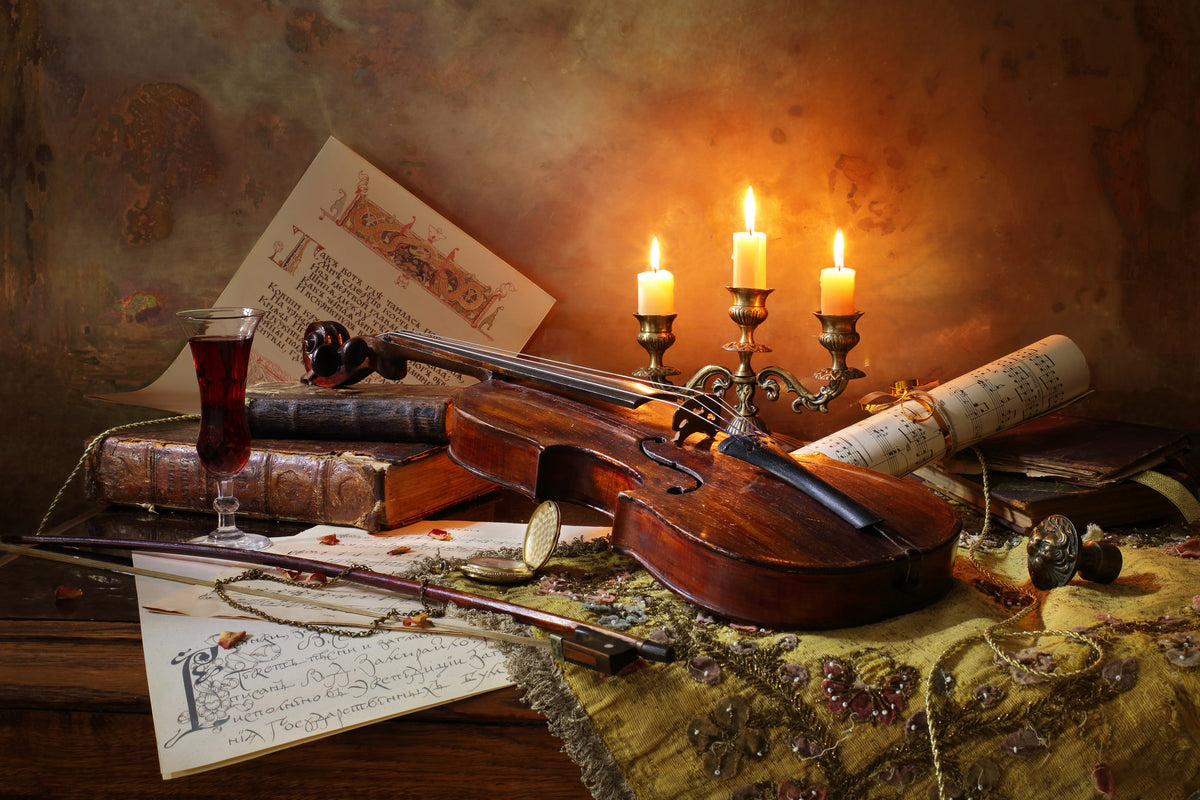 modern-3-piece-canvas-print-still-life-with-violin-and-candles