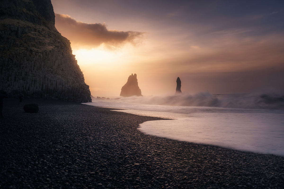 3-piece-aluminium-print-reynisfjara-sunrise