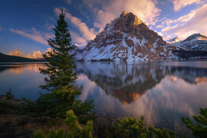 aluminium-print-atardecer-en-bow-lake-x