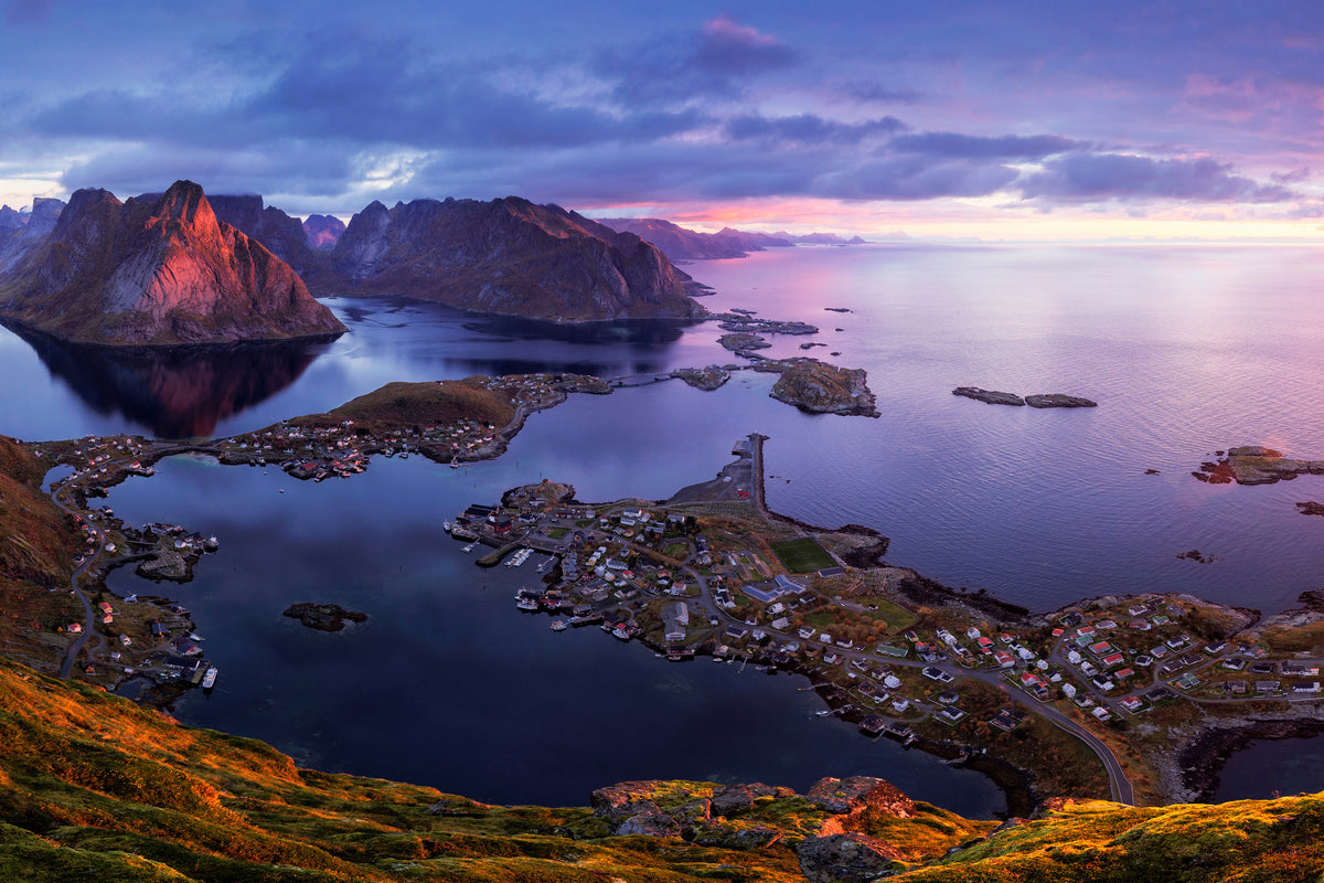 modern-3-piece-aluminium-print-lofoten-sunrise