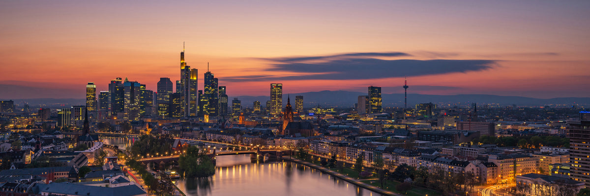 panoramic-3-piece-aluminium-print-frankfurt-skyline-at-sunset-panorama