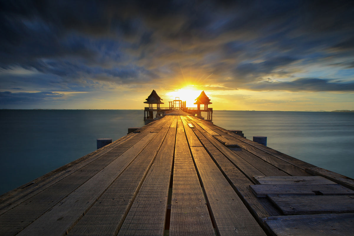3-piece-acrylic-print-sunset-at-the-wooden-bridge