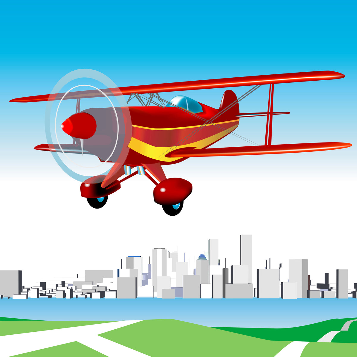 4-piece-canvas-print-flying-aircraft