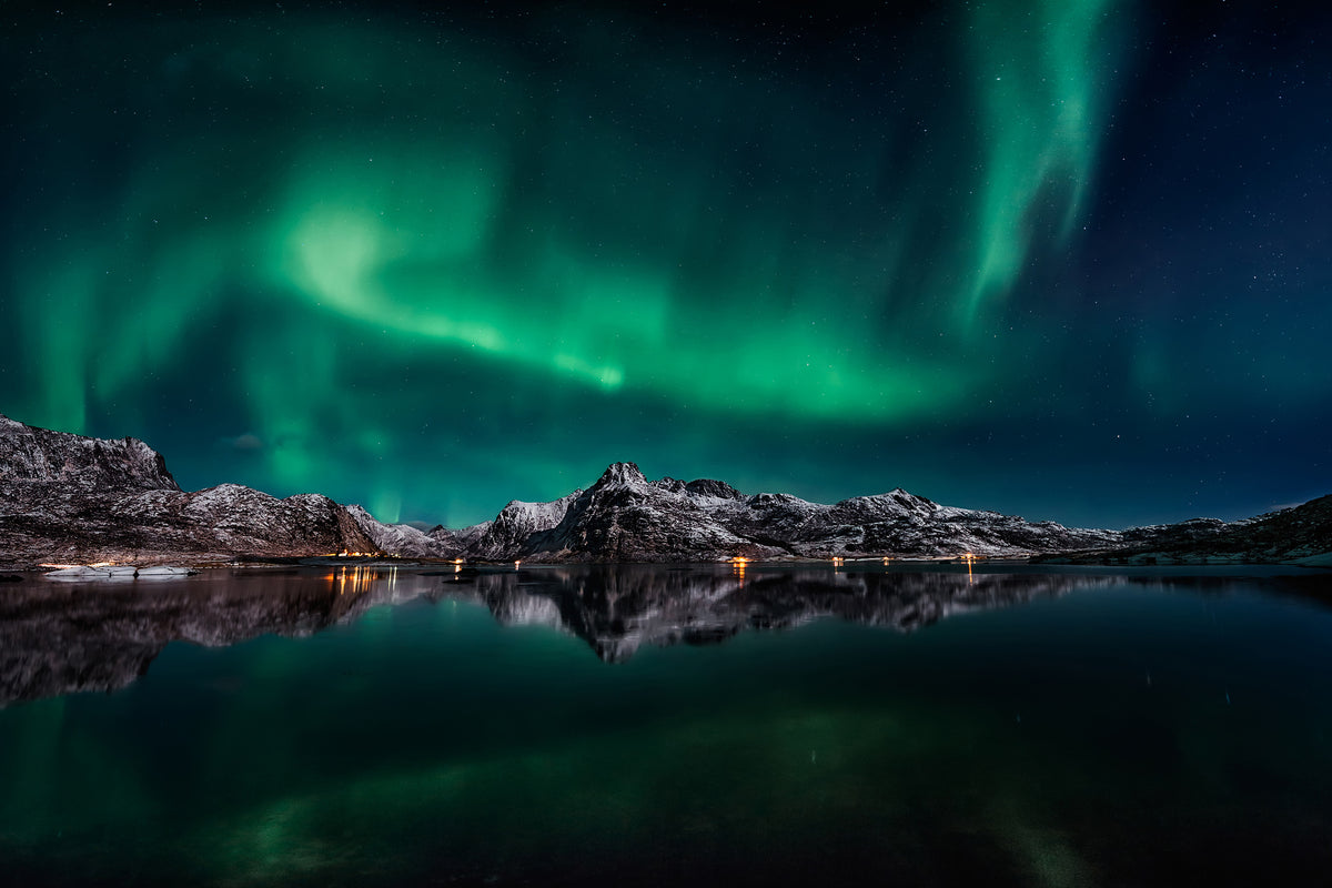 3-piece-canvas-print-lofoten-aurora-reflection