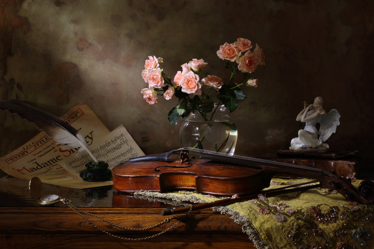 modern-3-piece-acrylic-print-still-life-with-violin-and-roses
