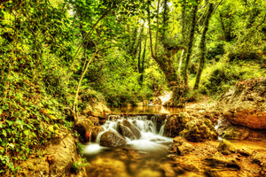 modern-3-piece-canvas-print-waterfall-in-the-forest