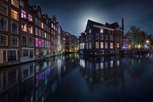 modern-3-piece-aluminium-print-moonlight-over-amsterdam