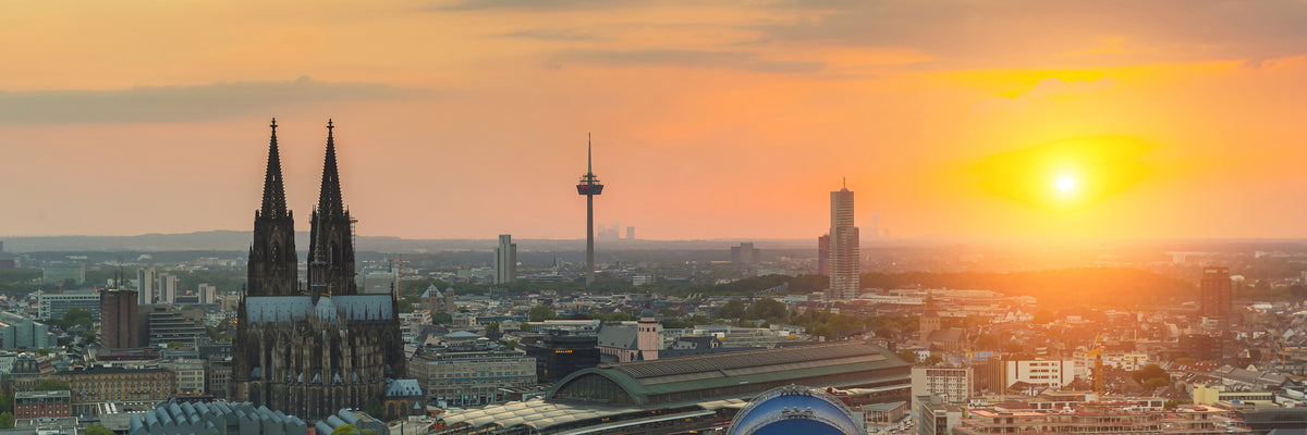 panoramic-3-piece-canvas-print-skyline-cologne-at-sunset-panorama