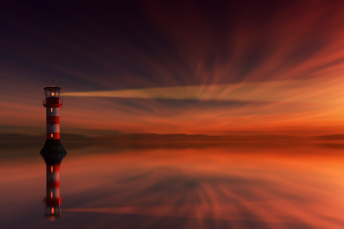 framedcanvas-print-red-sky-at-the-lighthouse