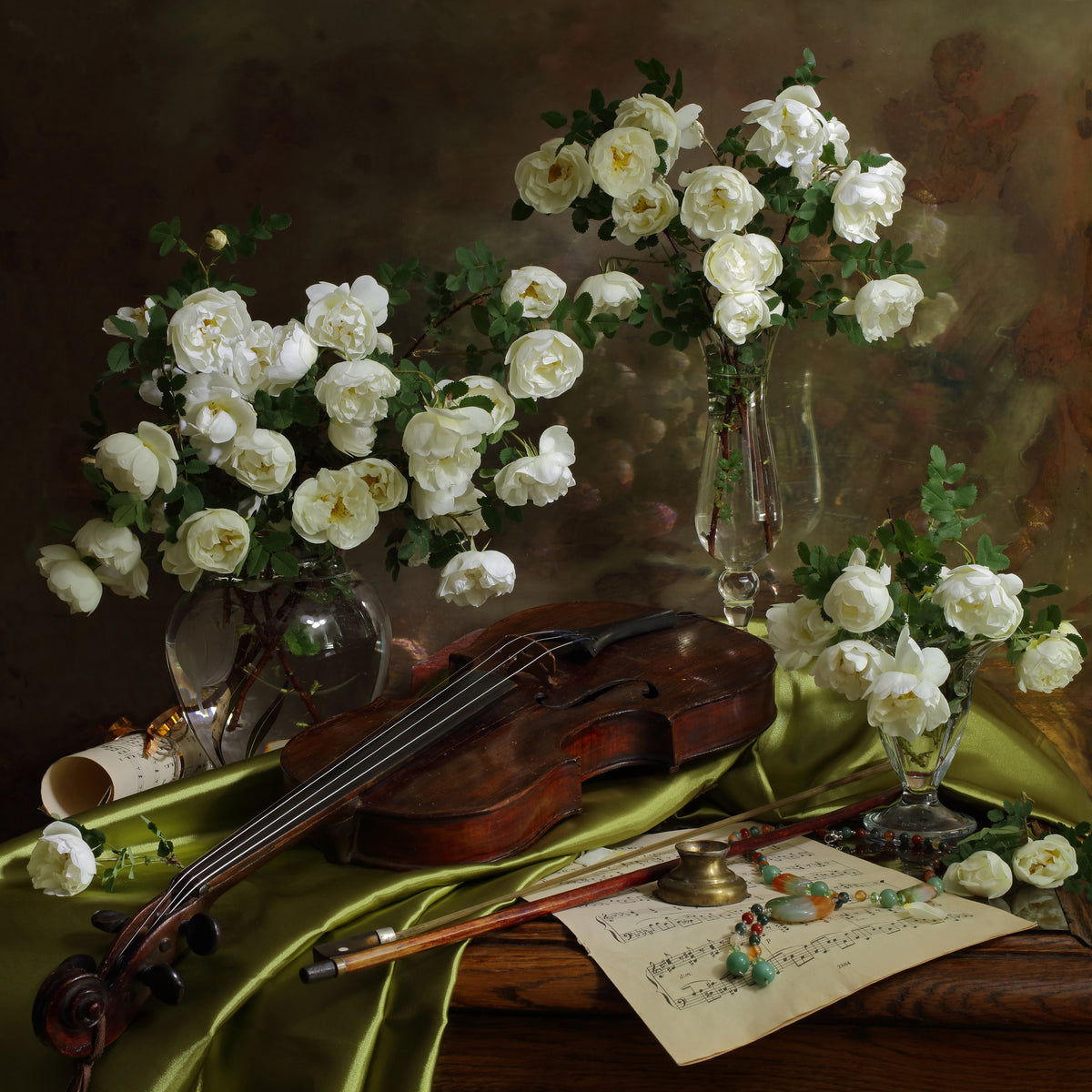 4-piece-acrylic-print-still-life-with-violin-and-flowers