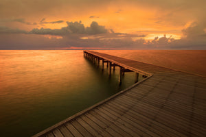modern-3-piece-aluminium-print-the-footbridge-by-the-sea