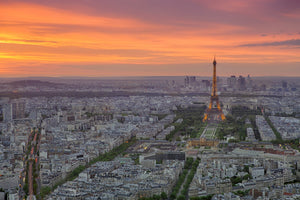 3-piece-aluminium-print-paris-skyline-at-sunset